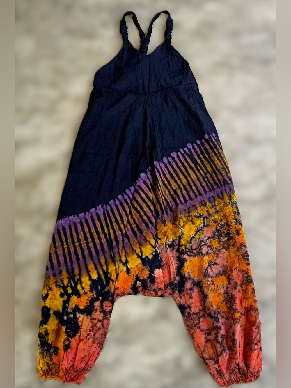 Lotus Hippie Tribe Harem Tropical 🌴 Sunset Jumpsuit | One Size - Picture 2 of 11